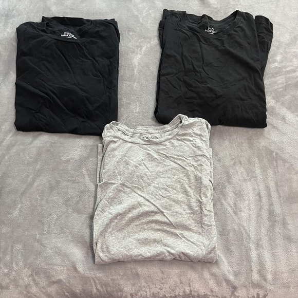 Polo Ralph Lauren Shirt Lot of 3 Mens Large & XL Black Gray Embroidered Pony - Picture 1 of 15